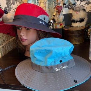 EUC SET OF 2 Sun Shade brand wide-brim sun hat designed for outdoor p